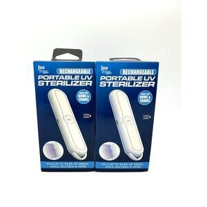 2 Pk UV Portable Sanitizer Rechargable Travel/Home NEW IN BOX